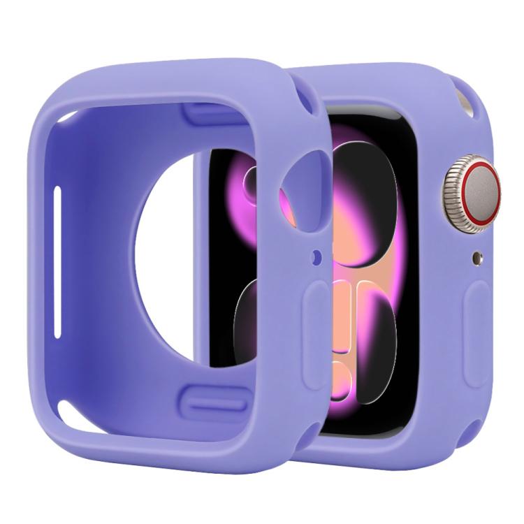 For Apple Watch Series 11 / 10 46mm Candy Silicone Half Coverage Watch Case