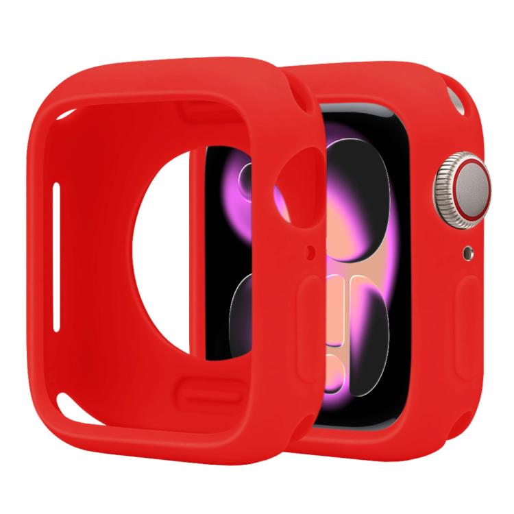 For Apple Watch Series 11 / 10 46mm Candy Silicone Half Coverage Watch Case