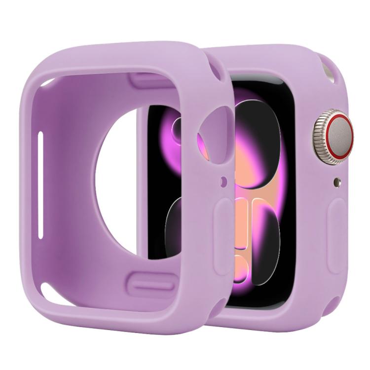 For Apple Watch Series 11 / 10 46mm Candy Silicone Half Coverage Watch Case