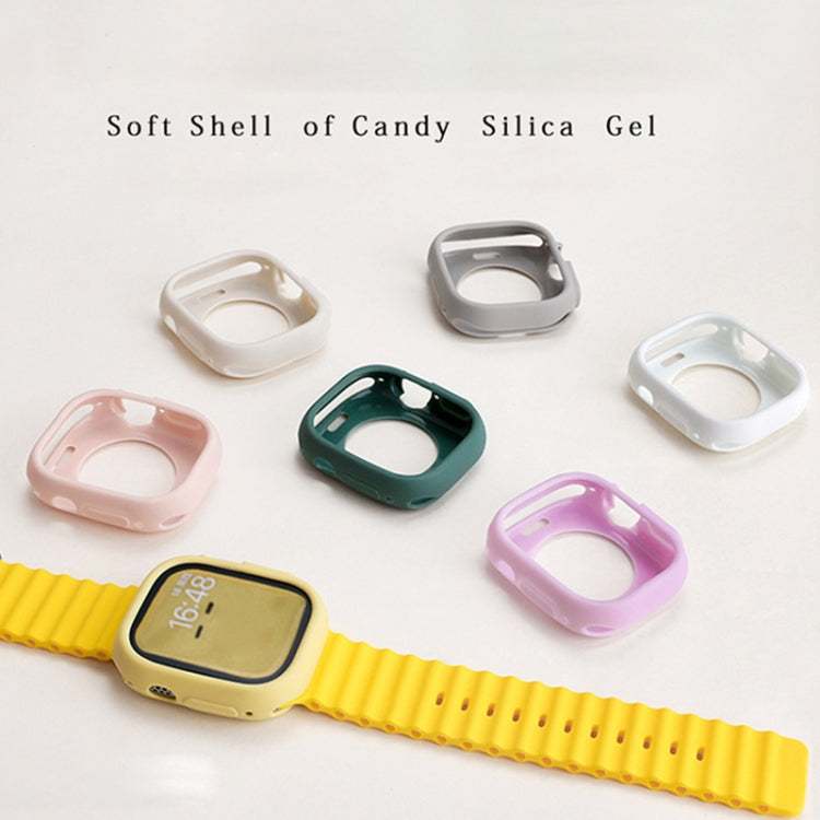 For Apple Watch Series 11 / 10 42mm Candy Silicone Half Coverage Watch Case