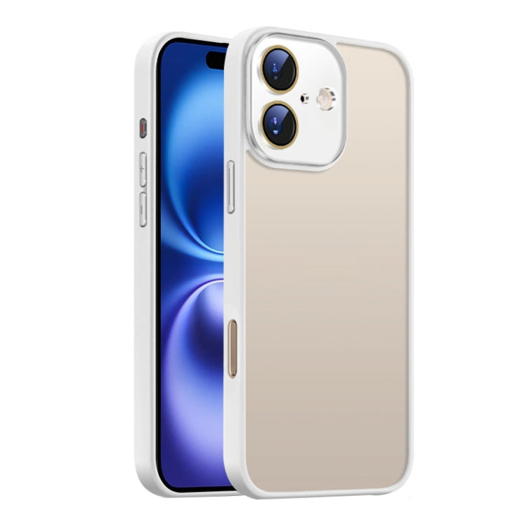 For iPhone 16 Plus Nano Semi-transparent Frosted Skin Feel Phone Case