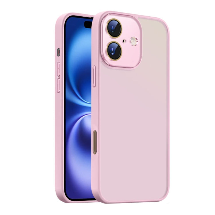 For iPhone 16 Plus Nano Semi-transparent Frosted Skin Feel Phone Case