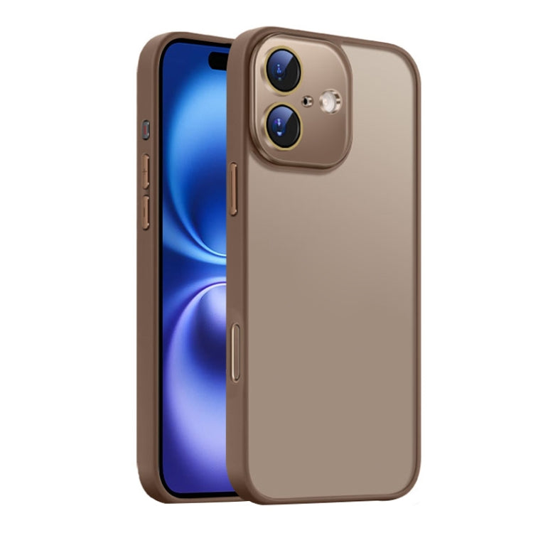For iPhone 16 Plus Nano Semi-transparent Frosted Skin Feel Phone Case
