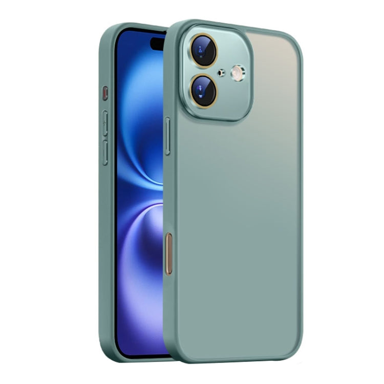 For iPhone 16 Plus Nano Semi-transparent Frosted Skin Feel Phone Case