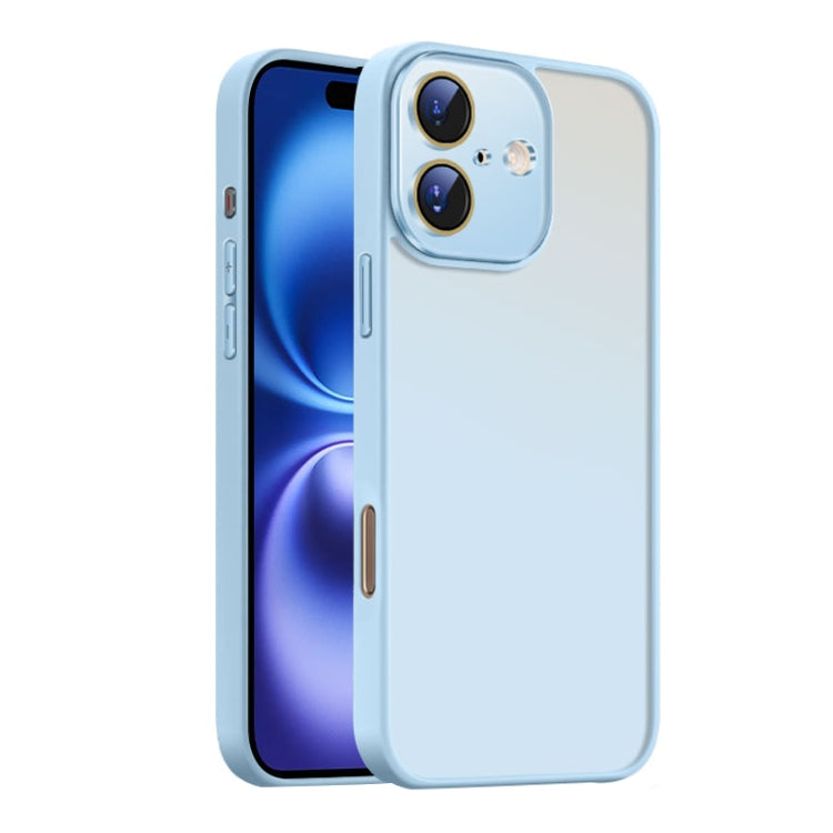 For iPhone 16 Plus Nano Semi-transparent Frosted Skin Feel Phone Case