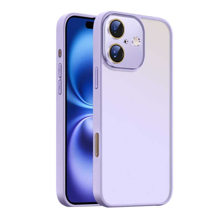 For iPhone 16 Plus Nano Semi-transparent Frosted Skin Feel Phone Case