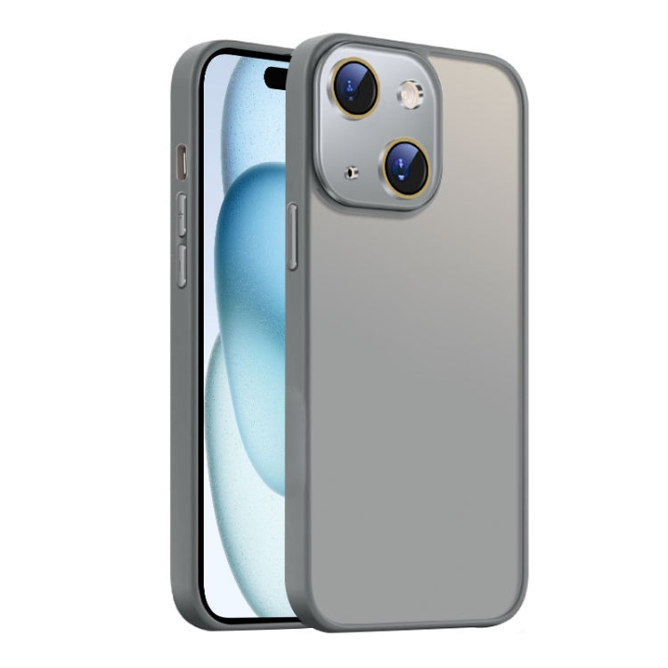 For iPhone 15 Plus Nano Semi-transparent Frosted Skin Feel Phone Case