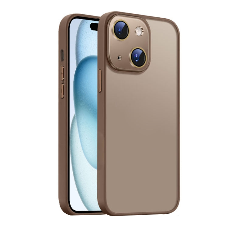 For iPhone 15 Plus Nano Semi-transparent Frosted Skin Feel Phone Case