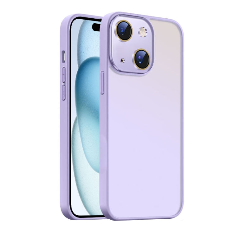 For iPhone 15 Plus Nano Semi-transparent Frosted Skin Feel Phone Case