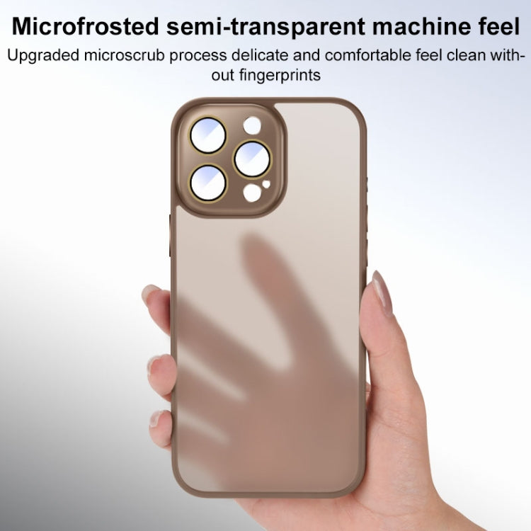 For iPhone 16 Plus Nano Semi-transparent Frosted Skin Feel Phone Case