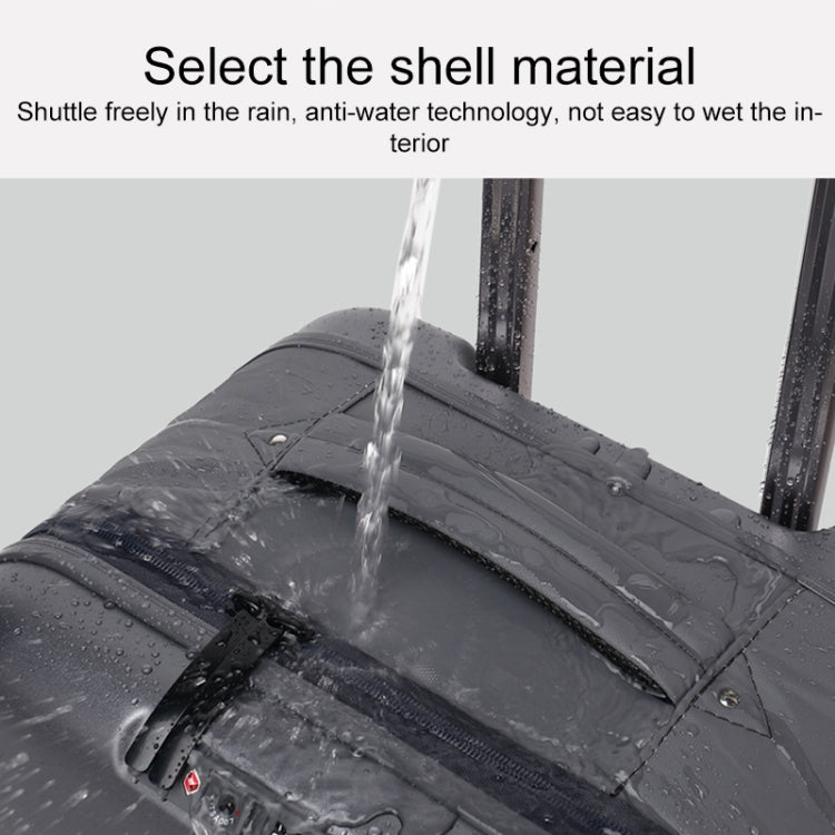 24 inch Foldable Portable Universal Wheel Trolley Luggage Suitcase, with TSA Combination Lock