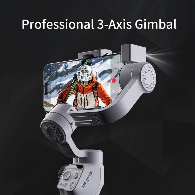 FUNSNAP Capture 5 Professional 3-Axis Handheld Gimbal Phone Live Stabilizer, Combo Version - Grey