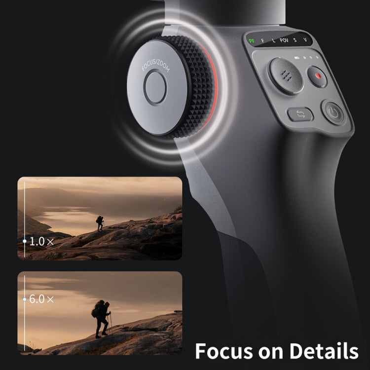FUNSNAP Capture 5 Professional 3-Axis Handheld Gimbal Phone Live Stabilizer, Combo Version - Grey