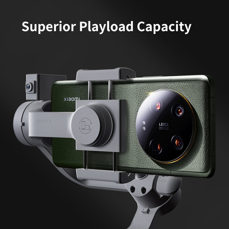 FUNSNAP Capture 5 Professional 3-Axis Handheld Gimbal Phone Live Stabilizer, Combo Version - Grey