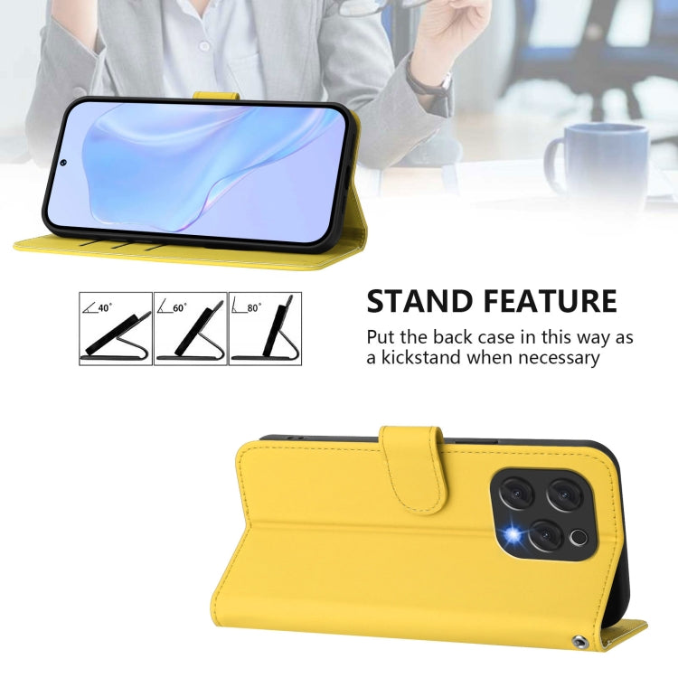 For Doogee N55 Plus Skin Feel Solid Color Leather Phone Case with Lanyard