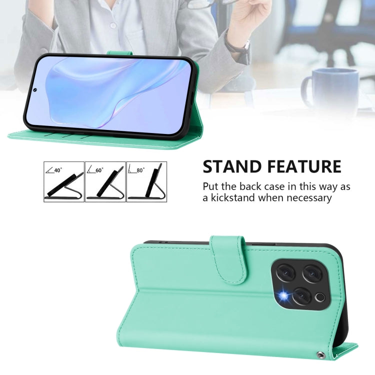 For Doogee N55 Plus Skin Feel Solid Color Leather Phone Case with Lanyard