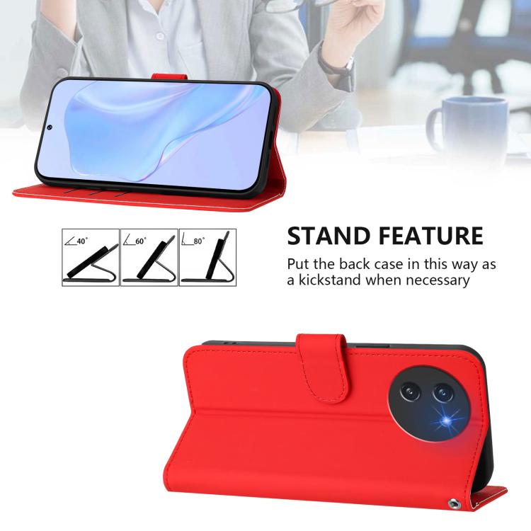 For Doogee Note 59 / Note 59 Pro Skin Feel Solid Color Leather Phone Case with Lanyard