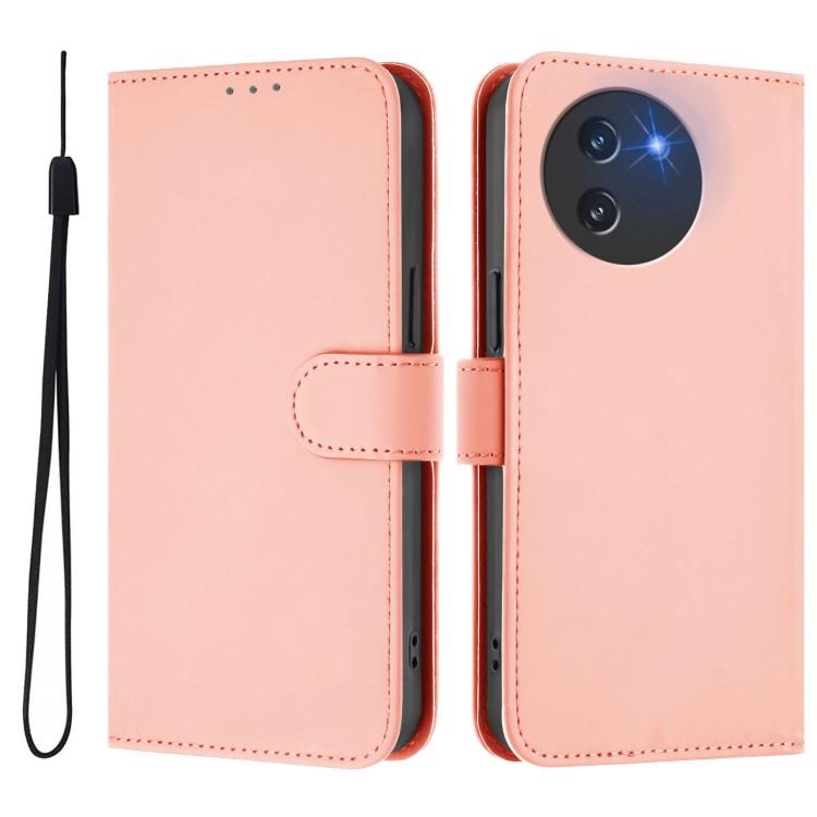 For Doogee Note 59 / Note 59 Pro Skin Feel Solid Color Leather Phone Case with Lanyard