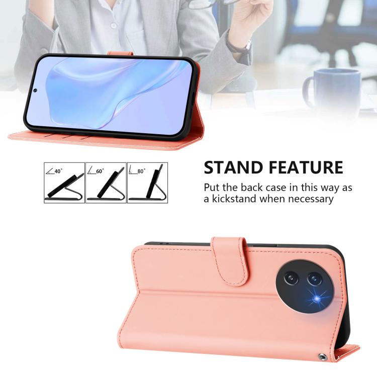 For Doogee Note 59 / Note 59 Pro Skin Feel Solid Color Leather Phone Case with Lanyard