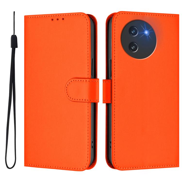 For Doogee Note 59 / Note 59 Pro Skin Feel Solid Color Leather Phone Case with Lanyard