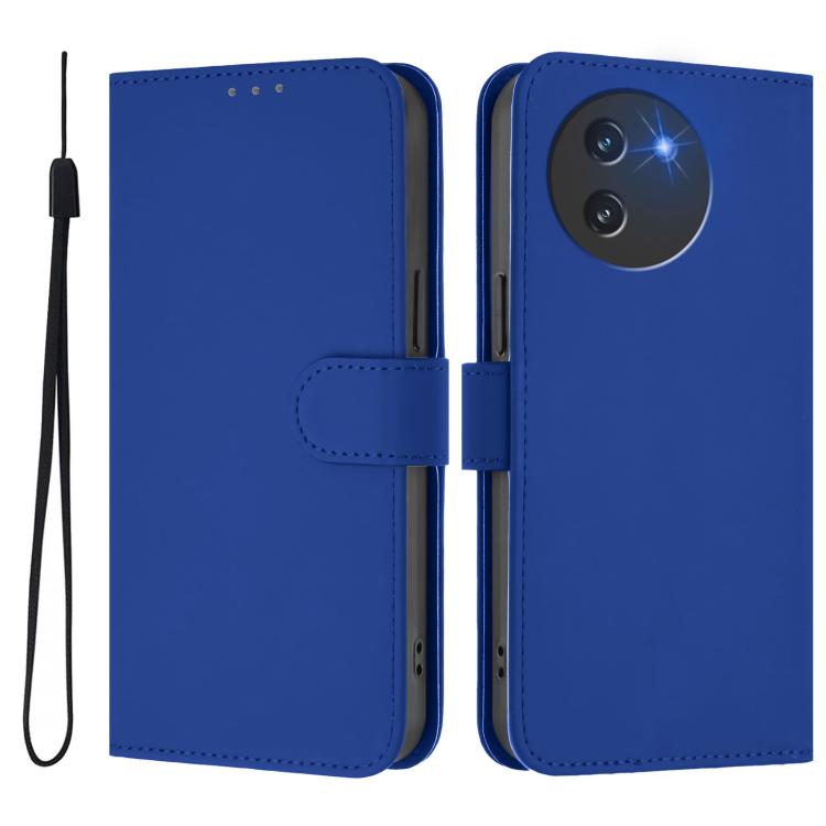 For Doogee Note 59 / Note 59 Pro Skin Feel Solid Color Leather Phone Case with Lanyard