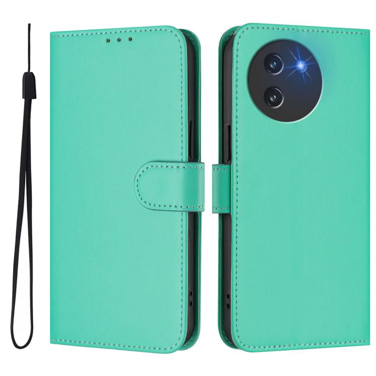 For Doogee Note 59 / Note 59 Pro Skin Feel Solid Color Leather Phone Case with Lanyard