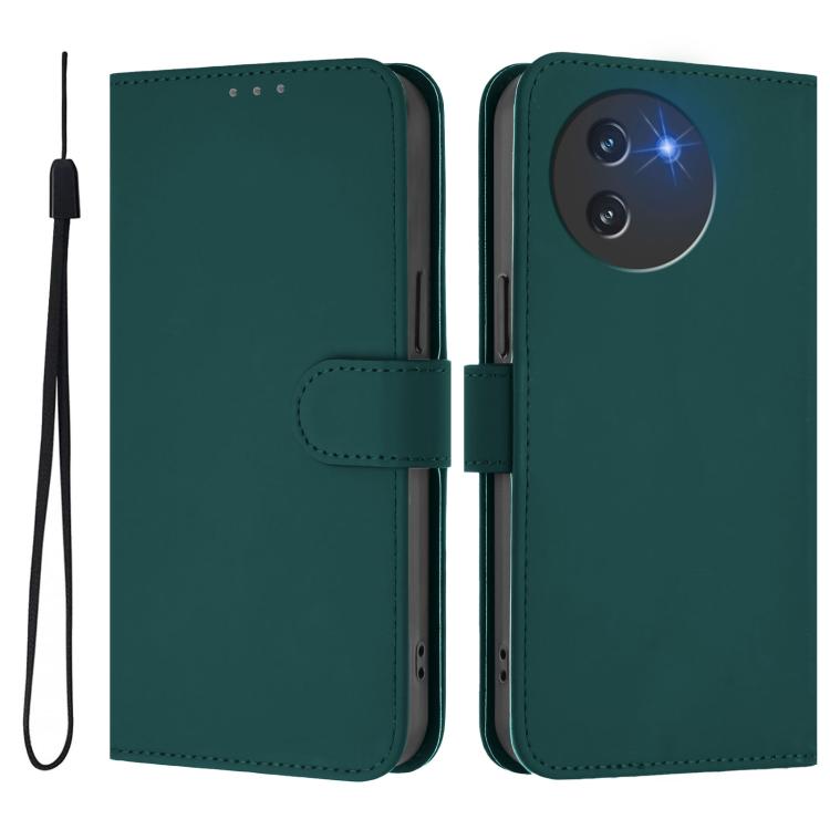 For Doogee Note 59 / Note 59 Pro Skin Feel Solid Color Leather Phone Case with Lanyard