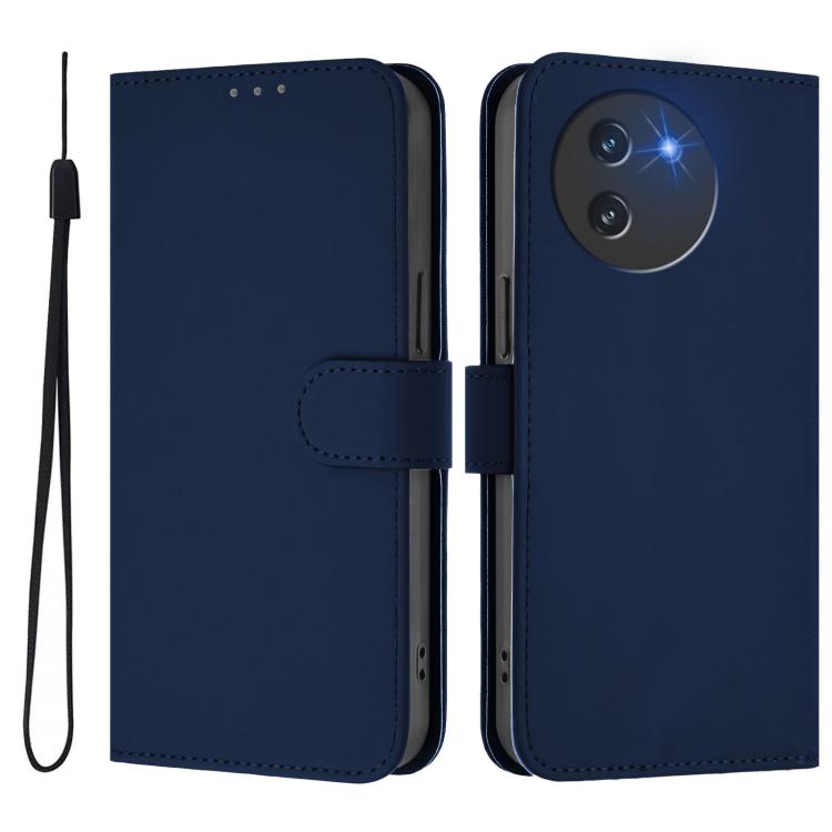 For Doogee Note 59 / Note 59 Pro Skin Feel Solid Color Leather Phone Case with Lanyard