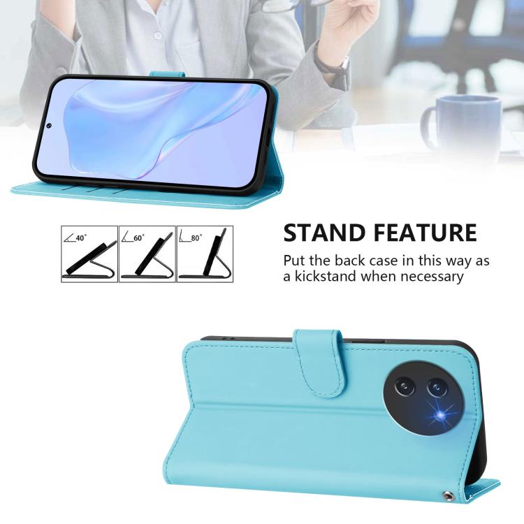 For Doogee Note 59 / Note 59 Pro Skin Feel Solid Color Leather Phone Case with Lanyard