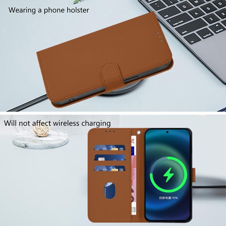 For Doogee Note 56 / Note 56 Pro Skin Feel Solid Color Leather Phone Case with Lanyard
