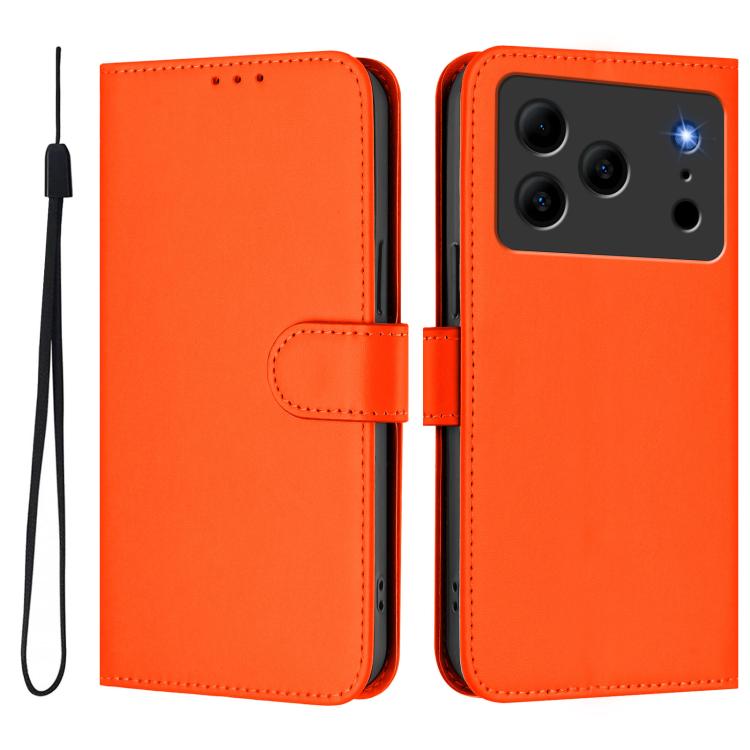 For Doogee Note 56 / Note 56 Pro Skin Feel Solid Color Leather Phone Case with Lanyard