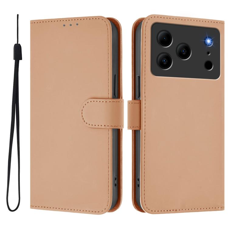 For Doogee Note 56 / Note 56 Pro Skin Feel Solid Color Leather Phone Case with Lanyard