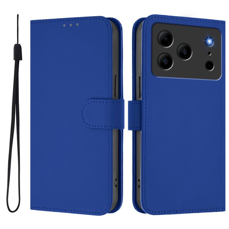 For Doogee Note 56 / Note 56 Pro Skin Feel Solid Color Leather Phone Case with Lanyard