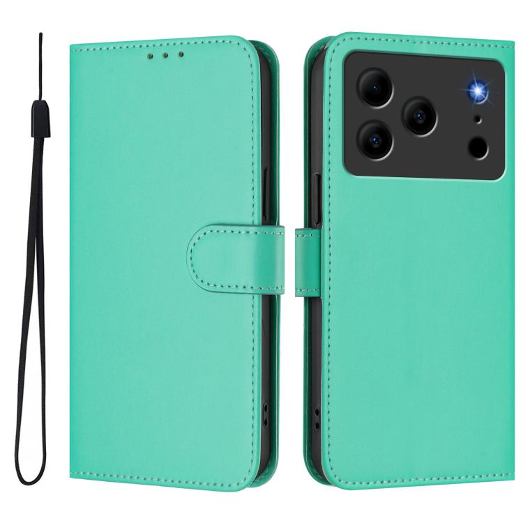For Doogee Note 56 / Note 56 Pro Skin Feel Solid Color Leather Phone Case with Lanyard