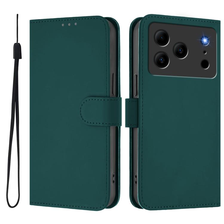 For Doogee Note 56 / Note 56 Pro Skin Feel Solid Color Leather Phone Case with Lanyard