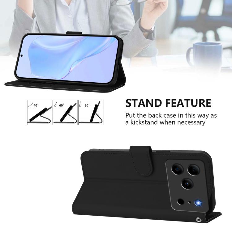 For Doogee Note 56 / Note 56 Pro Skin Feel Solid Color Leather Phone Case with Lanyard
