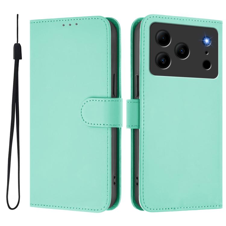 For Doogee Note 56 / Note 56 Pro Skin Feel Solid Color Leather Phone Case with Lanyard