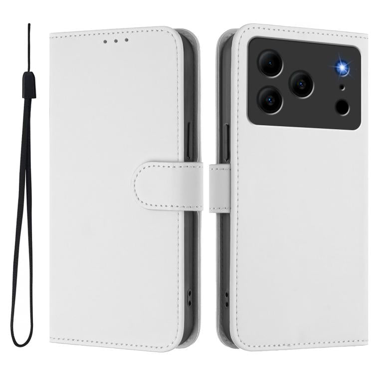 For Doogee Note 56 / Note 56 Pro Skin Feel Solid Color Leather Phone Case with Lanyard