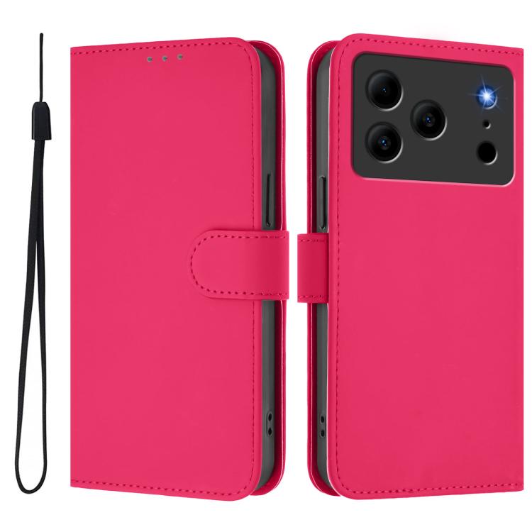 For Doogee Note 56 / Note 56 Pro Skin Feel Solid Color Leather Phone Case with Lanyard