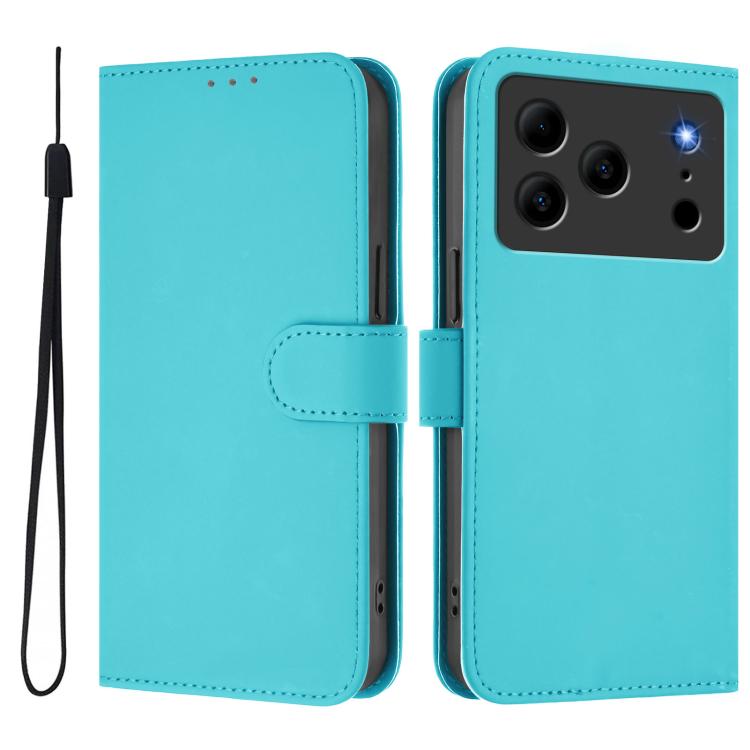 For Doogee Note 56 / Note 56 Pro Skin Feel Solid Color Leather Phone Case with Lanyard