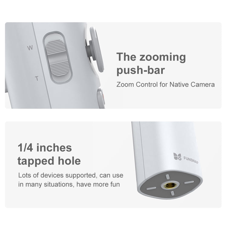 FUNSNAP Capture π Aluminum Alloy Arm 3-Axis Handheld Phone Gimbal, Basic Version - Grey