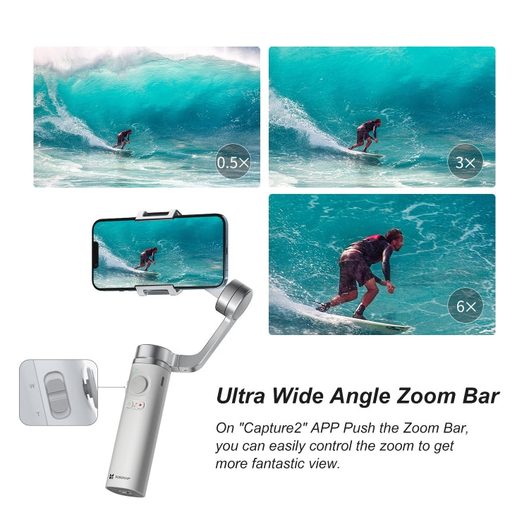 FUNSNAP Capture π Aluminum Alloy Arm 3-Axis Handheld Phone Gimbal, Basic Version - Grey