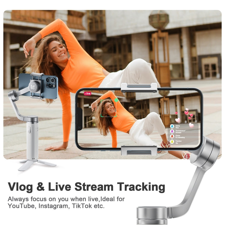 FUNSNAP Capture π Aluminum Alloy Arm 3-Axis Handheld Phone Gimbal, Basic Version - Grey
