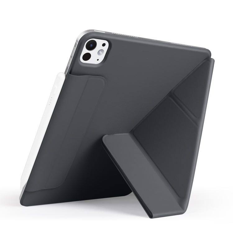 For iPad Pro 12.9 2022 / 2021 / 2020 Fixed Buckle Magnetic Deformation Leather Tablet Case