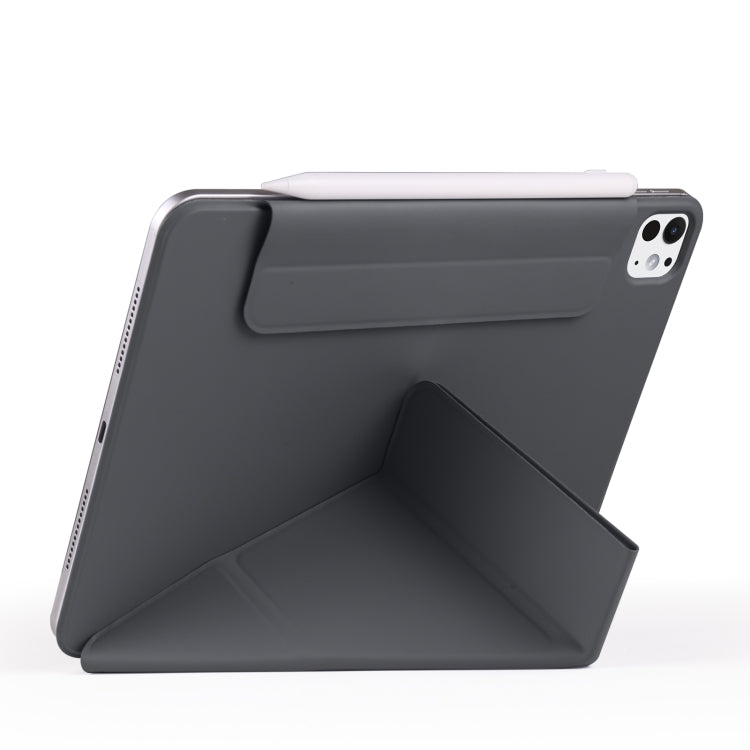For iPad Pro 12.9 2022 / 2021 / 2020 Fixed Buckle Magnetic Deformation Leather Tablet Case