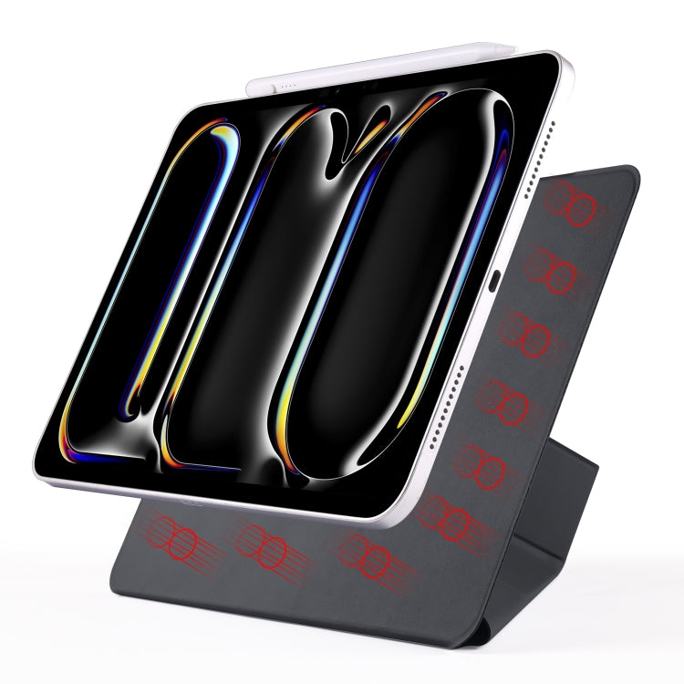 For iPad Pro 12.9 2022 / 2021 / 2020 Fixed Buckle Magnetic Deformation Leather Tablet Case