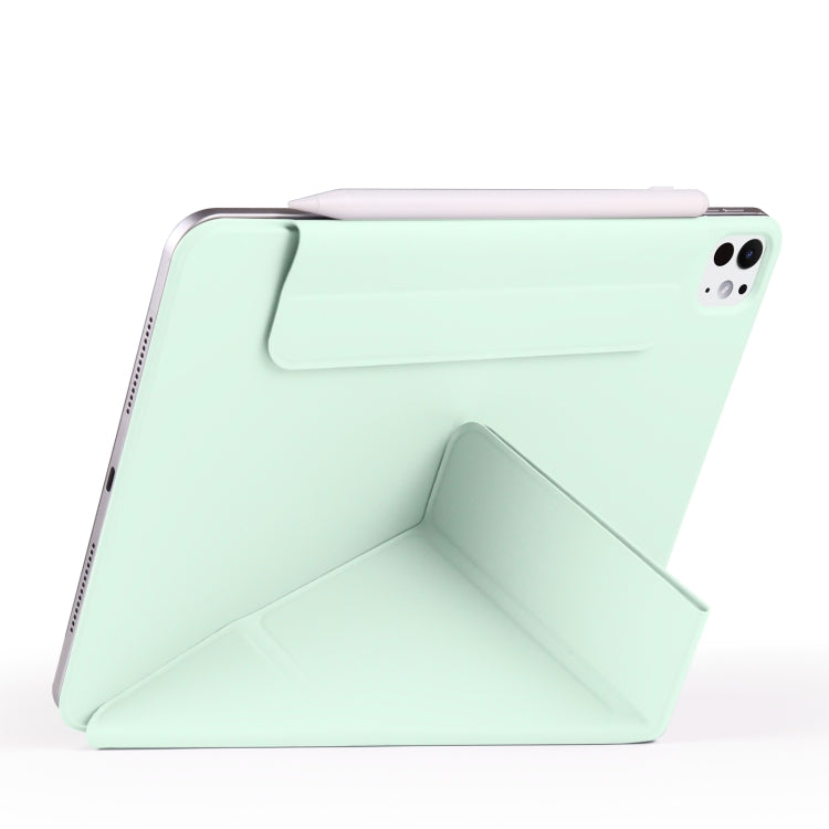 For iPad Pro 12.9 2022 / 2021 / 2020 Fixed Buckle Magnetic Deformation Leather Tablet Case