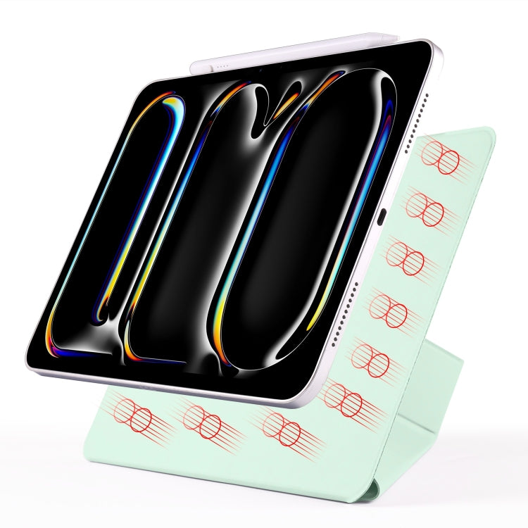 For iPad Pro 12.9 2022 / 2021 / 2020 Fixed Buckle Magnetic Deformation Leather Tablet Case