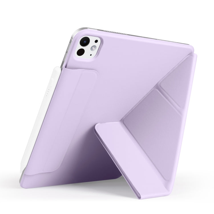 For iPad Pro 12.9 2022 / 2021 / 2020 Fixed Buckle Magnetic Deformation Leather Tablet Case
