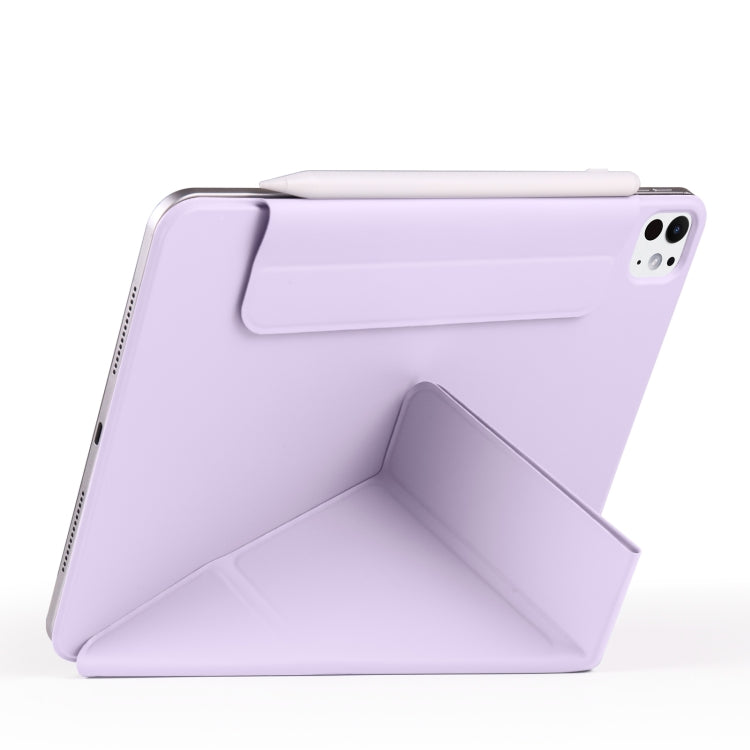 For iPad Pro 12.9 2022 / 2021 / 2020 Fixed Buckle Magnetic Deformation Leather Tablet Case